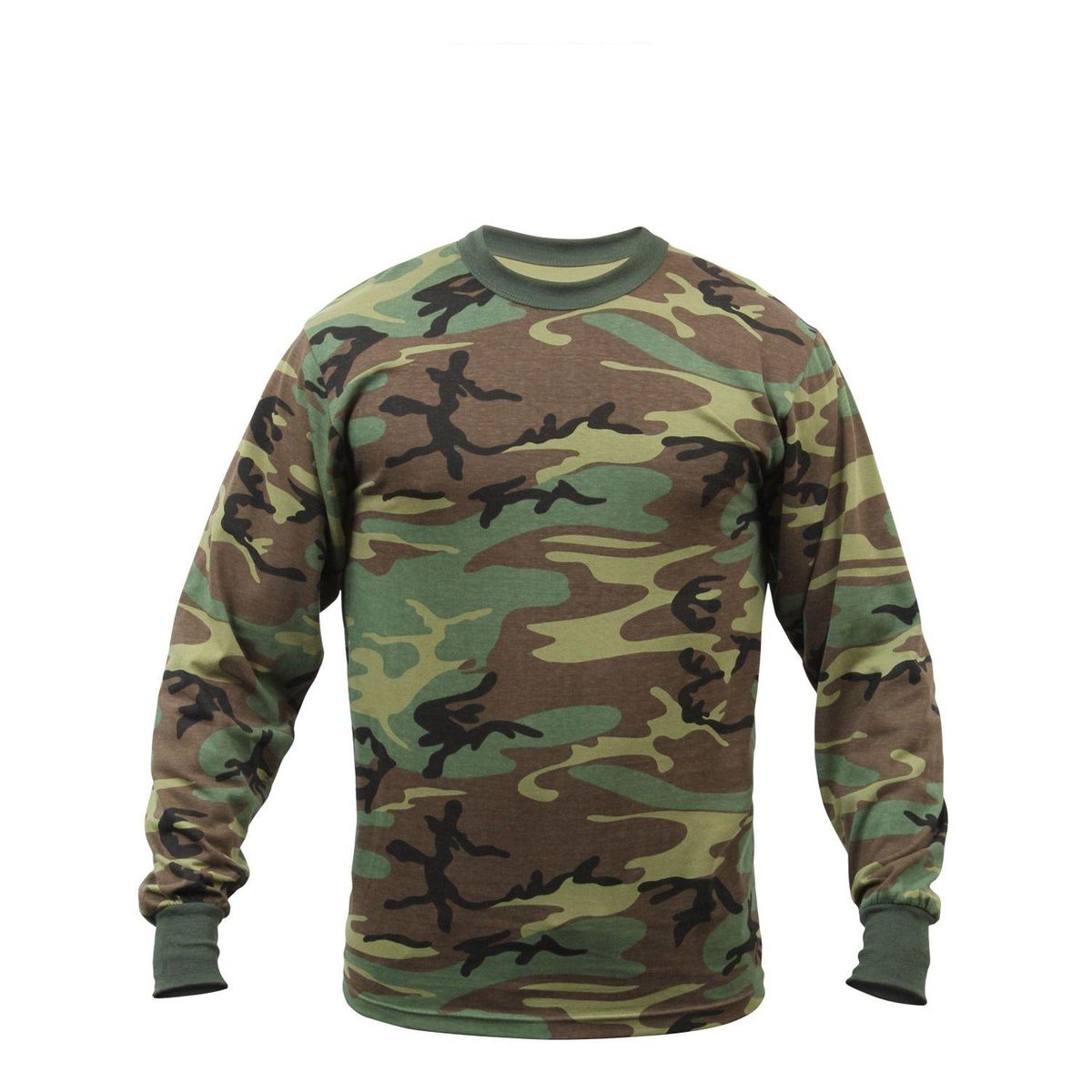 Rothco Langærmet Camouflage T-Shirt Børn Woodland