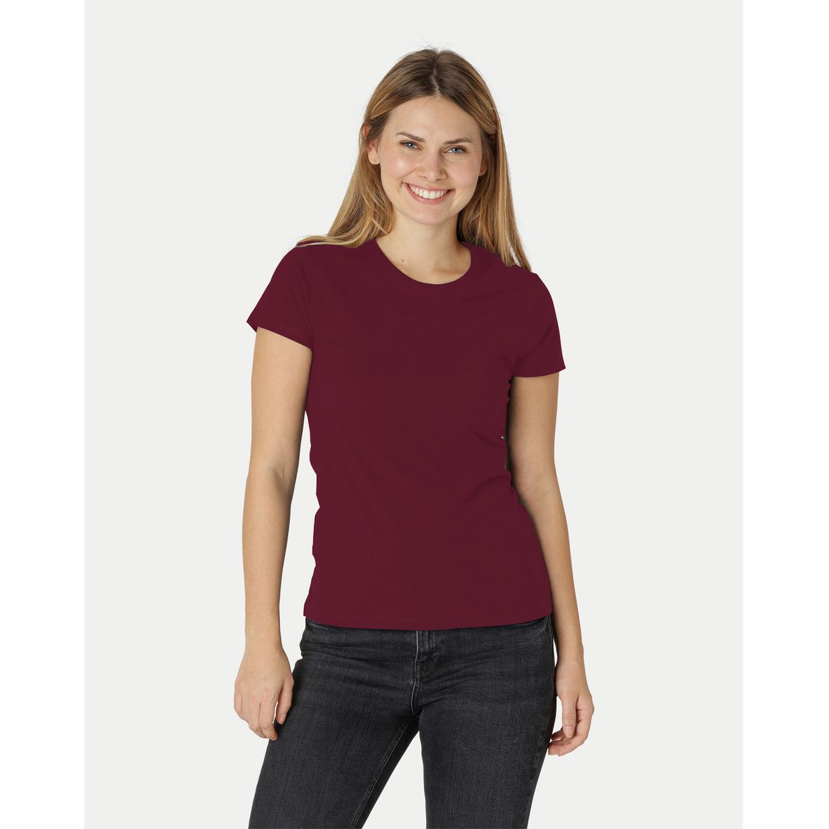 Neutral Dame Klassisk T-Shirt Bordeaux