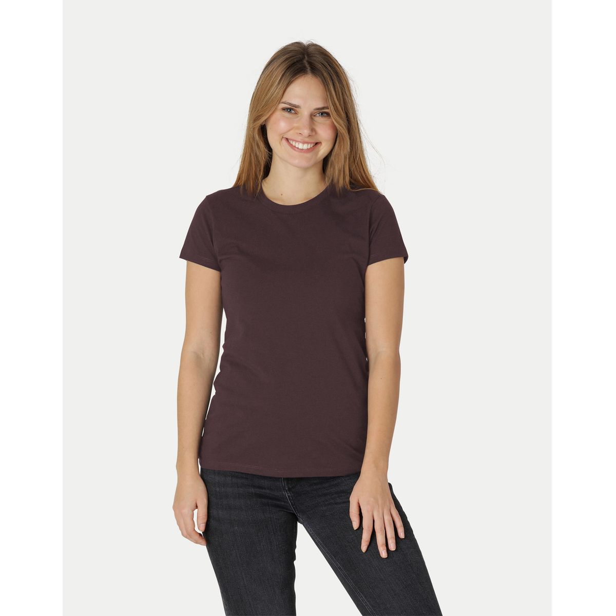 Neutral Dame Fitted T-Shirt Brun