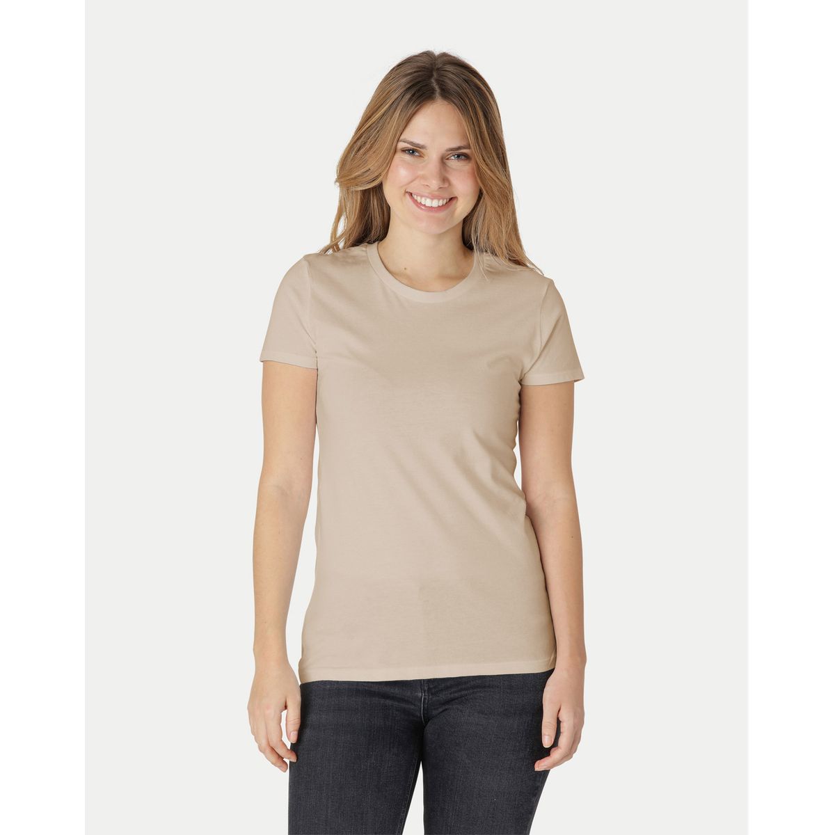 Neutral Dame Fitted T-Shirt Sand