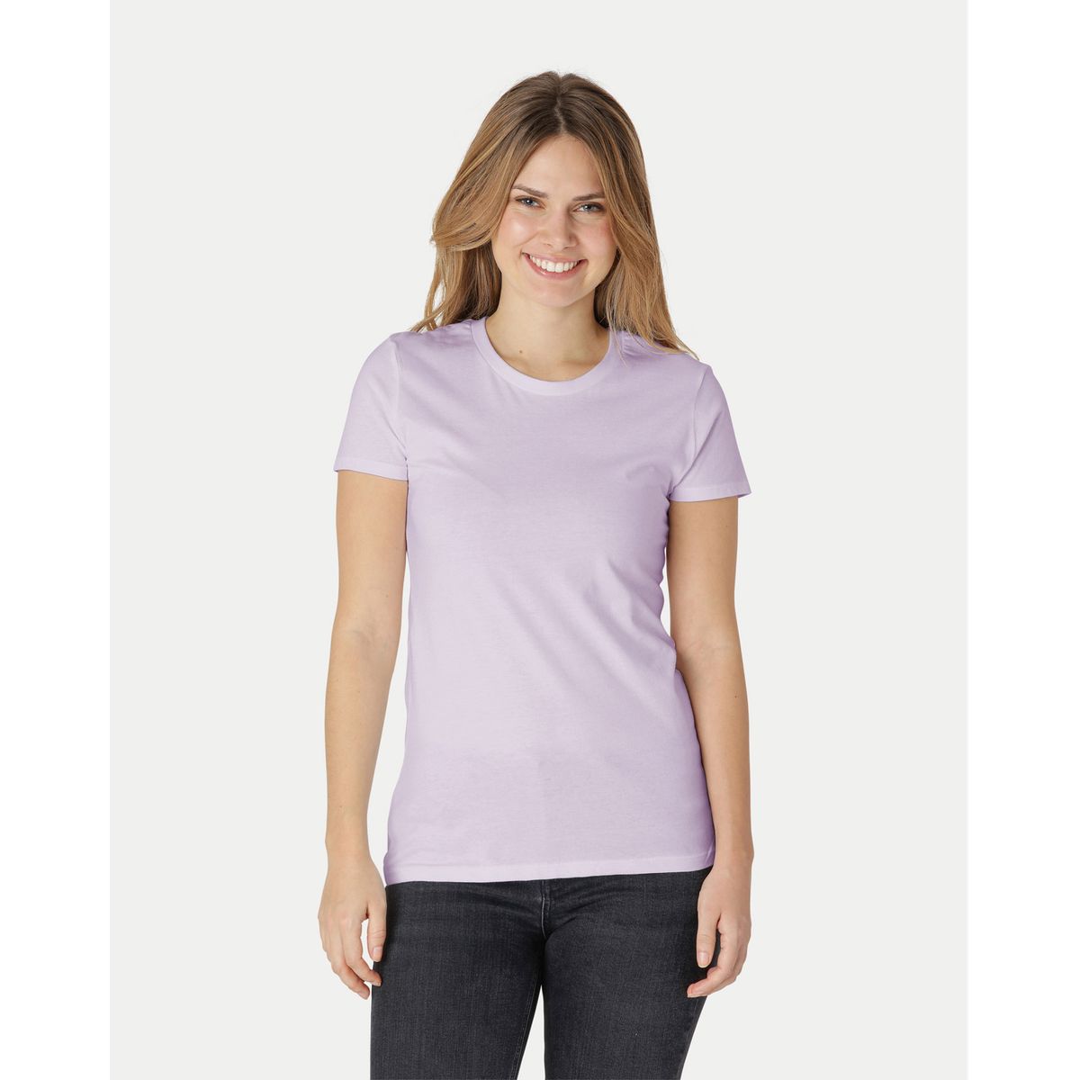 Neutral Dame Fitted T-Shirt Støvet Lilla