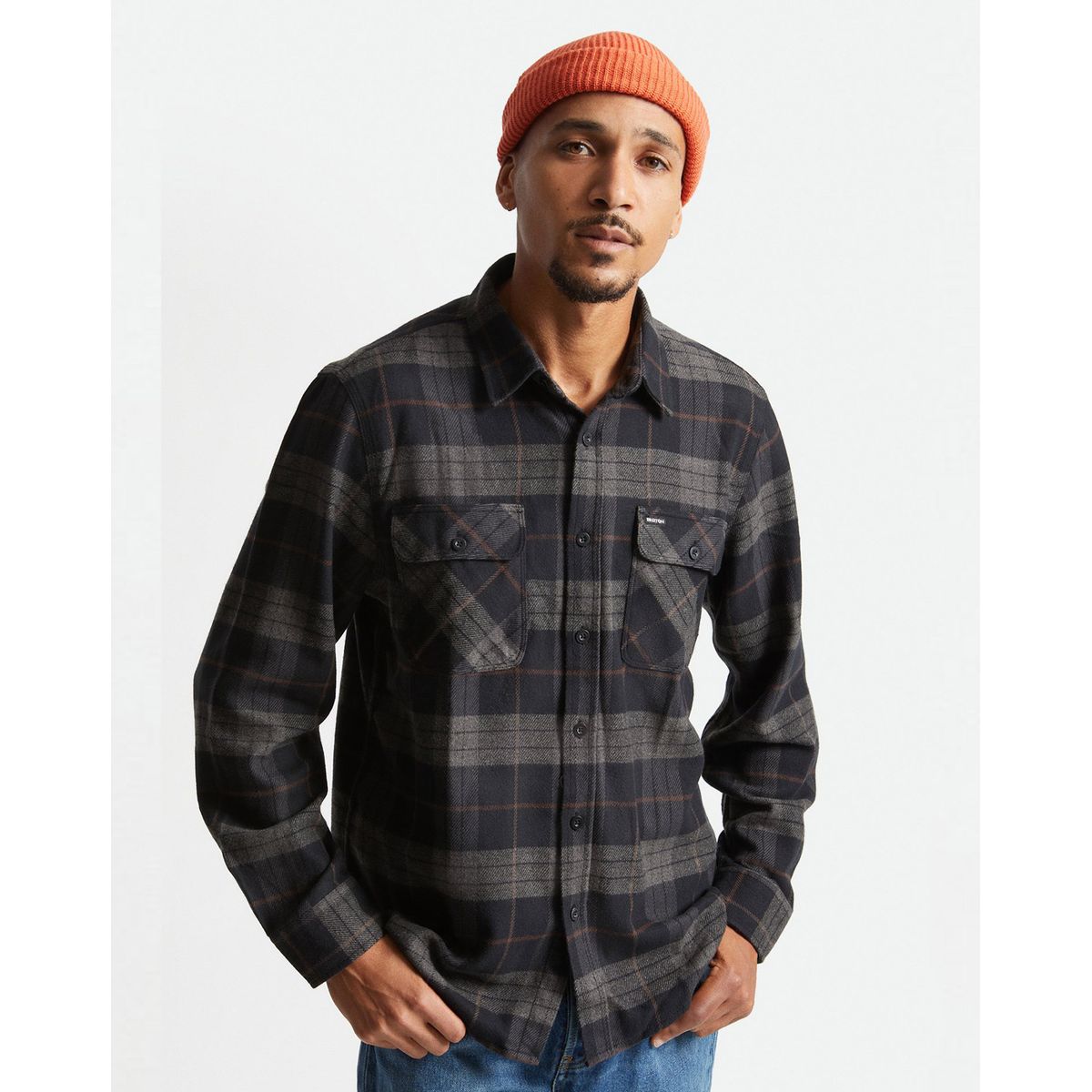 Brixton Bowery Langærmet Flannel Skjorte