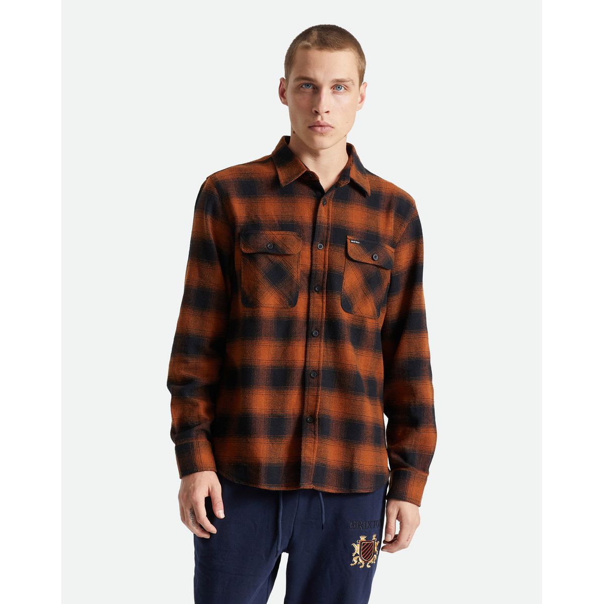 Brixton Bowery Langærmet Flannel Skjorte