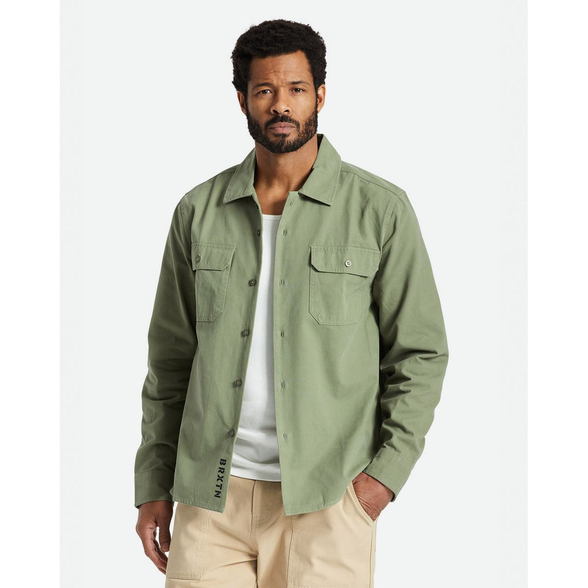 Brixton Bowery Surplus Overshirt Oliven