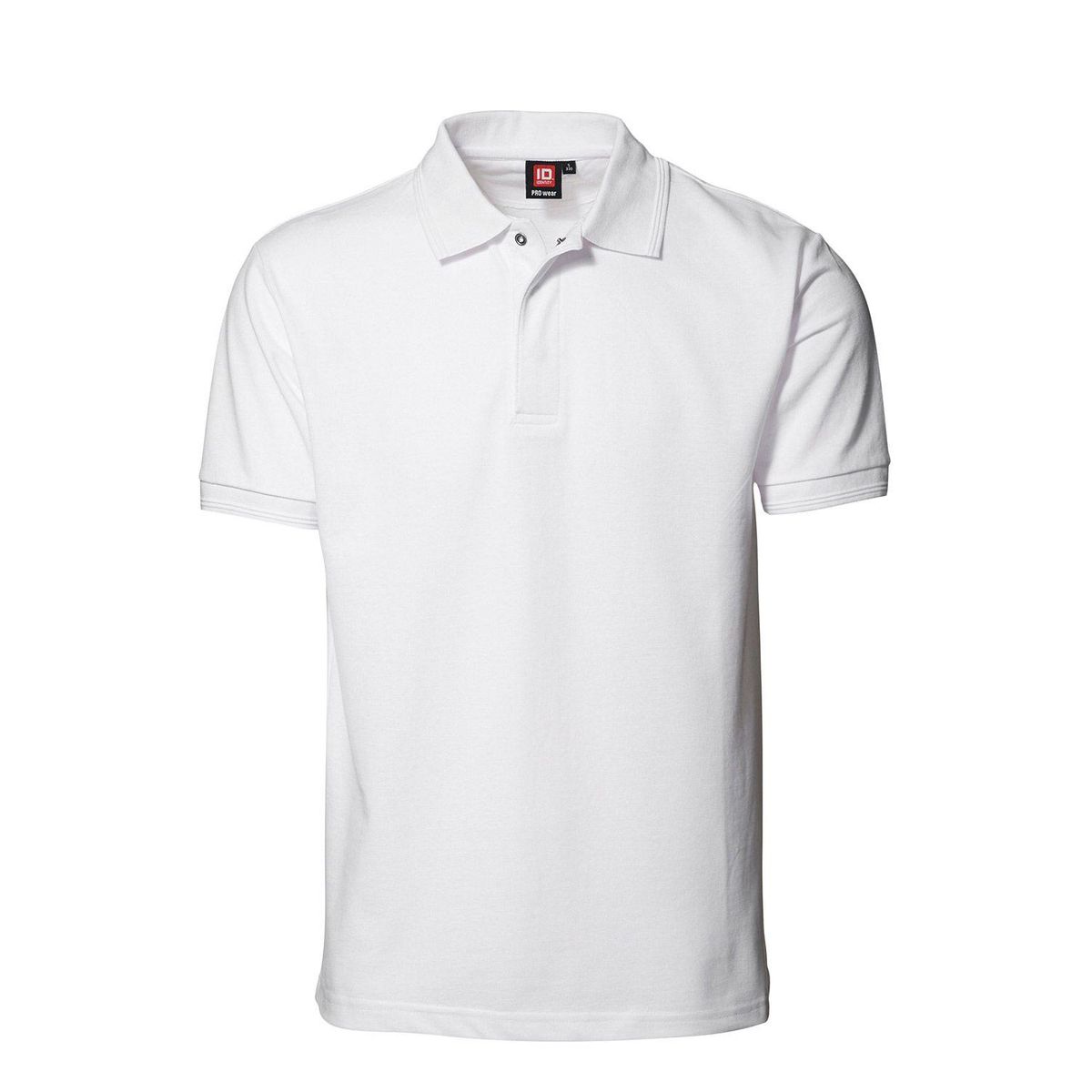 ID PRO Wear PoloSkjorte m. Trykknap Hvid