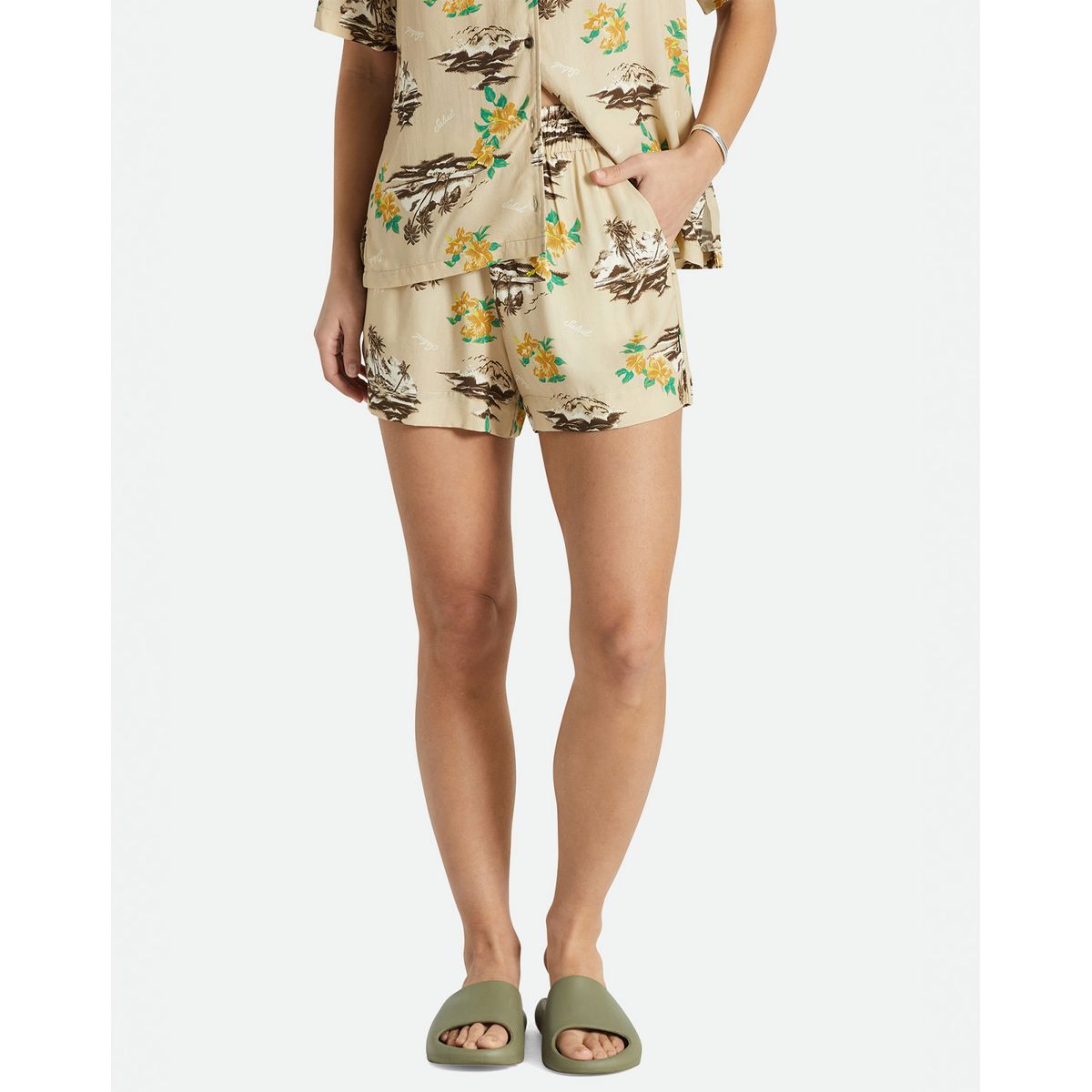 Brixton Paradise Shorts Safari Khaki