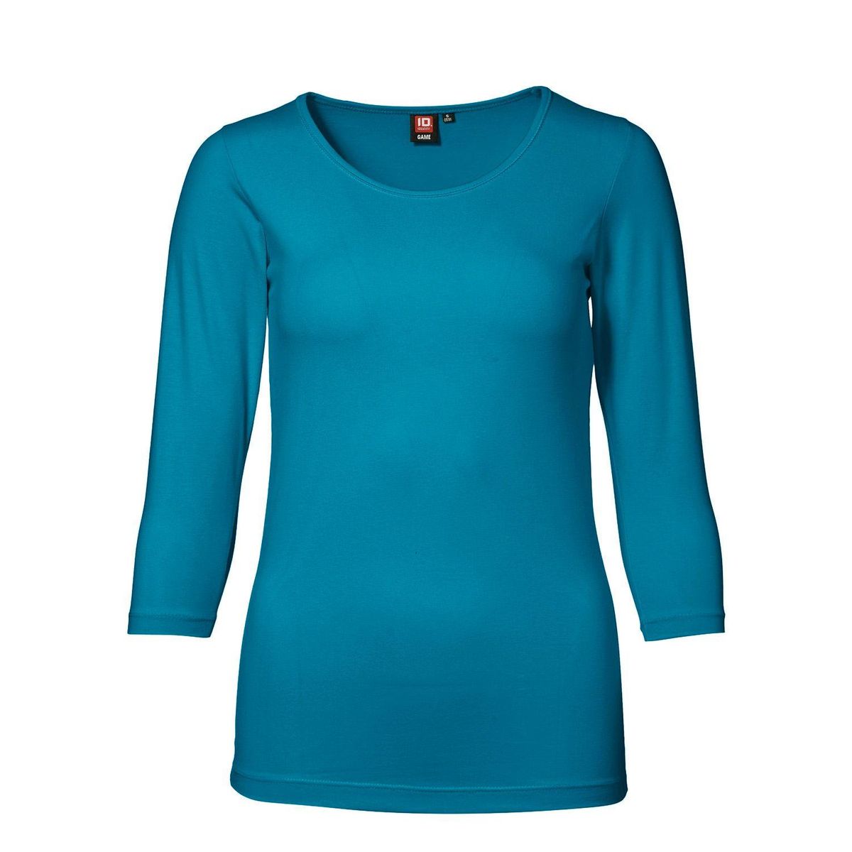 ID Stretch T-Shirt m. 3/4-ærme Turquoise