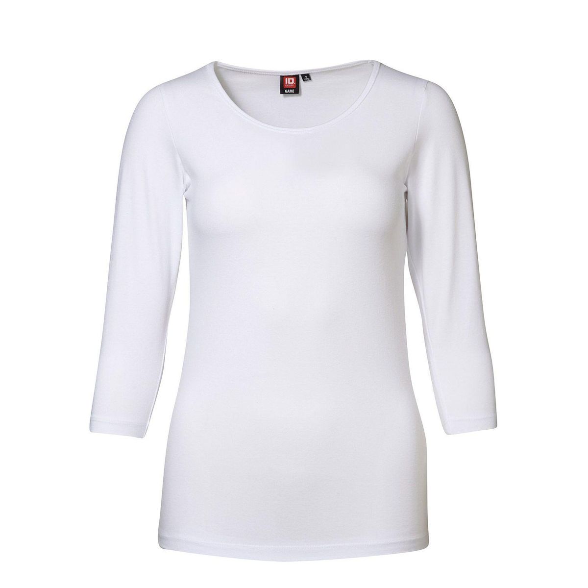 ID Stretch T-Shirt m. 3/4-ærme Hvid