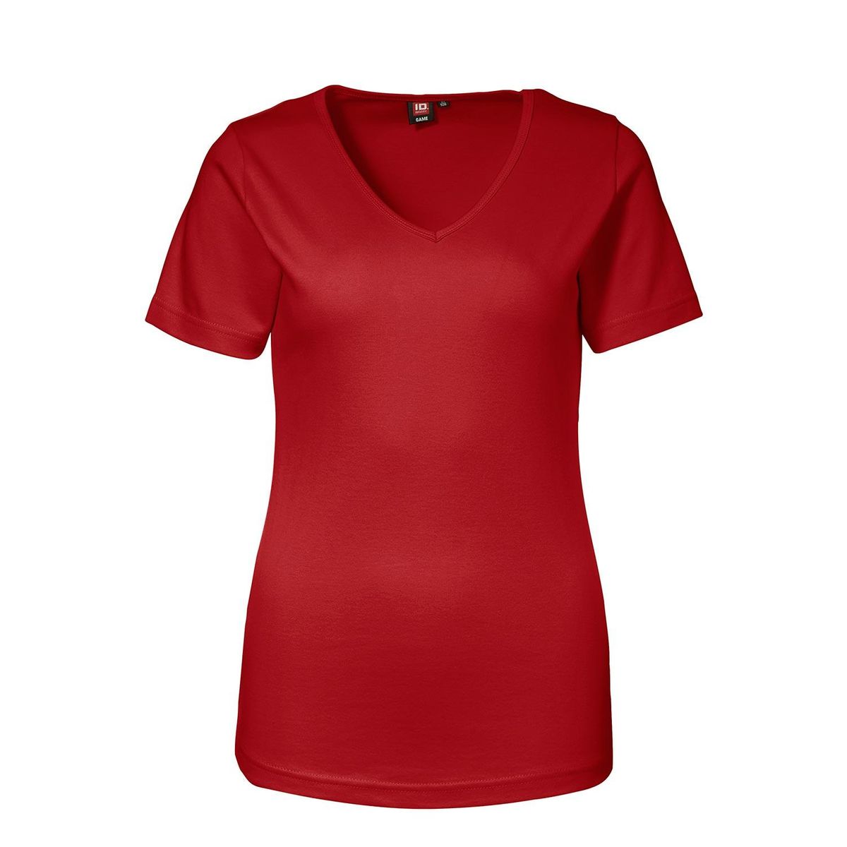 ID Feminin V-hals T-Shirt Rød