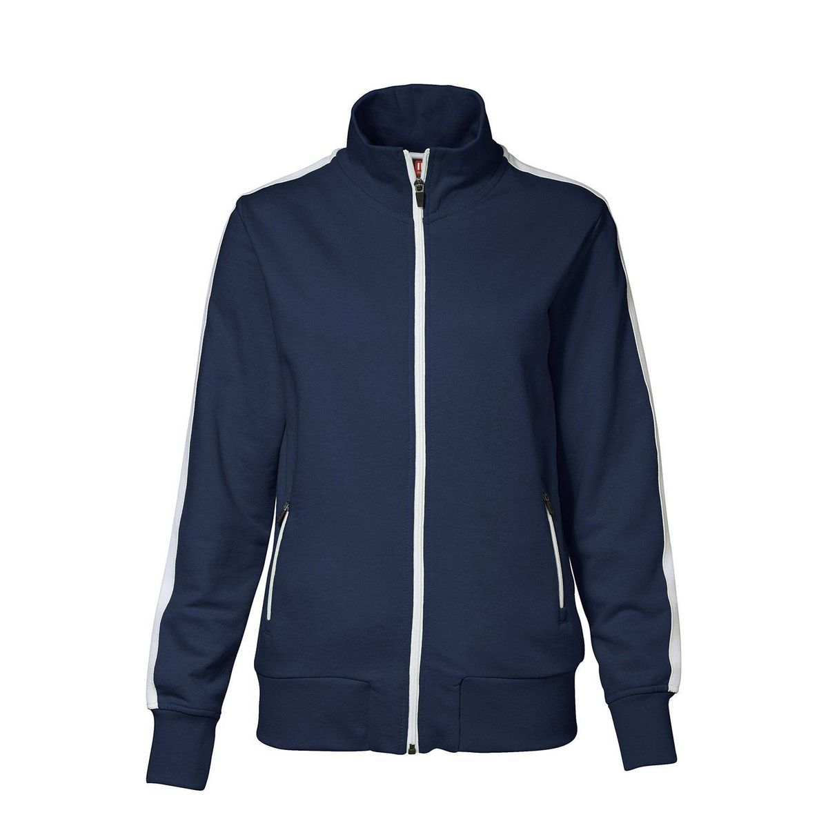 ID Cardigan m. Kontraststribe Dame Navy