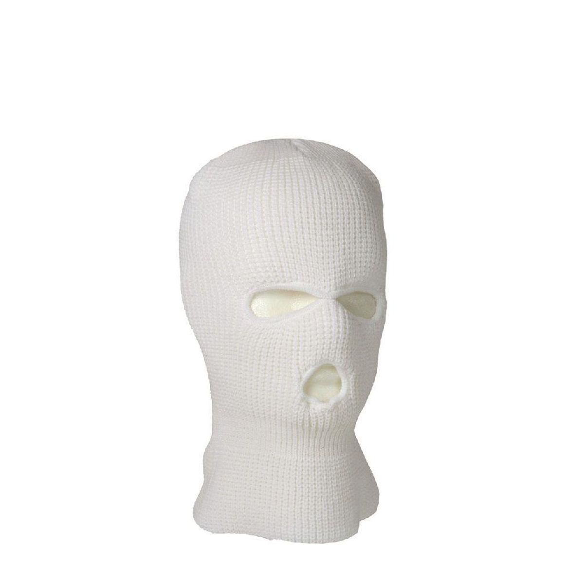 Mil-Tec Akryl Balaclava 3-hul Hvid