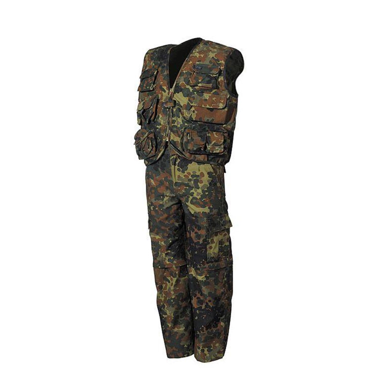 MFH Militær Zip-off Bukser & Vest Flecktarn