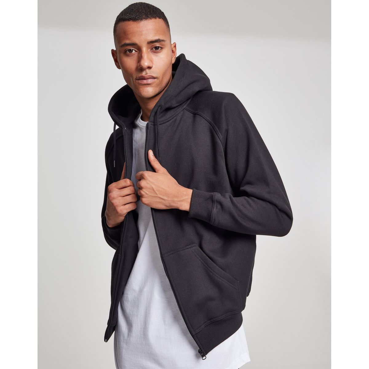 Urban Classics Zip Hoody black XS