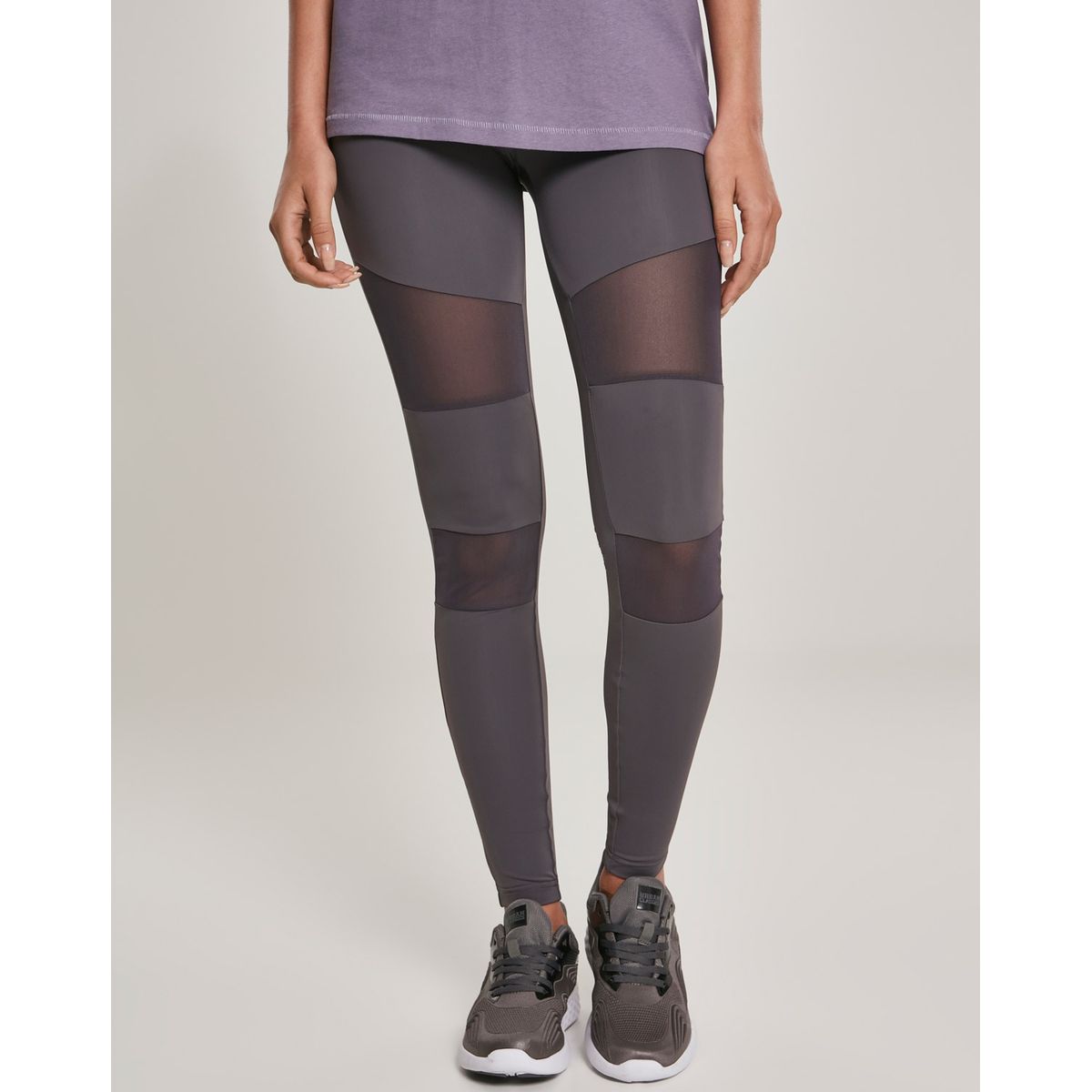 Urban Classics Dame Tech Mesh Leggings Mørk Grå