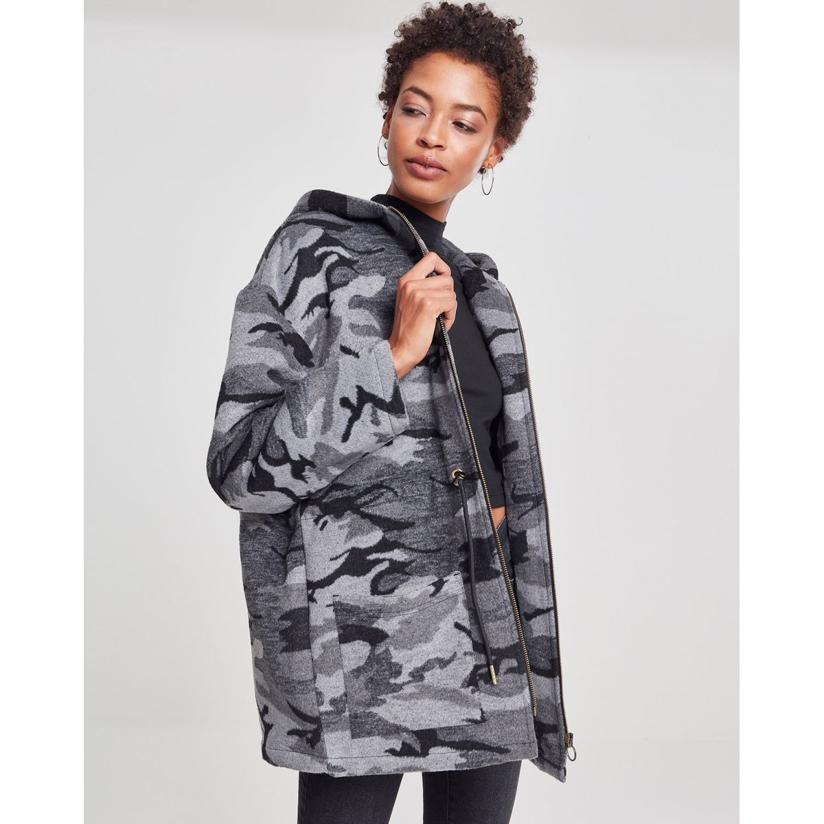 Urban Classics Dame Oversize Camo Parka Jakke Dark Camo