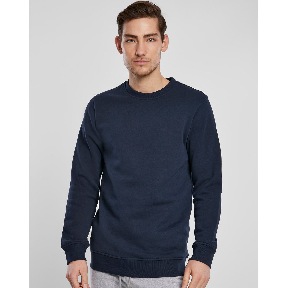 Urban Classics Organic Basis Crewneck m. Rund hals Midnight Navy