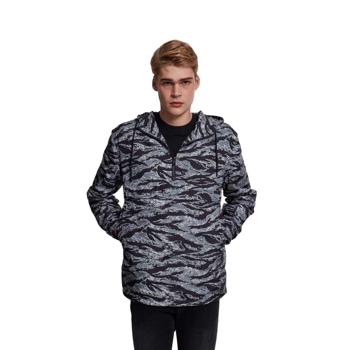 Urban Classics Camouflage Anorak Stone Camo