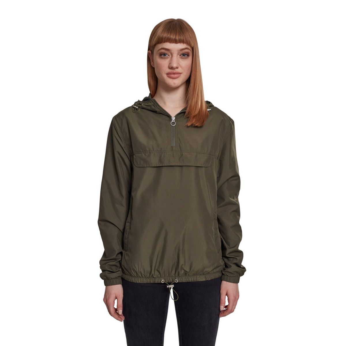 Urban Classics Anorak Dame Mørk Oliven XS