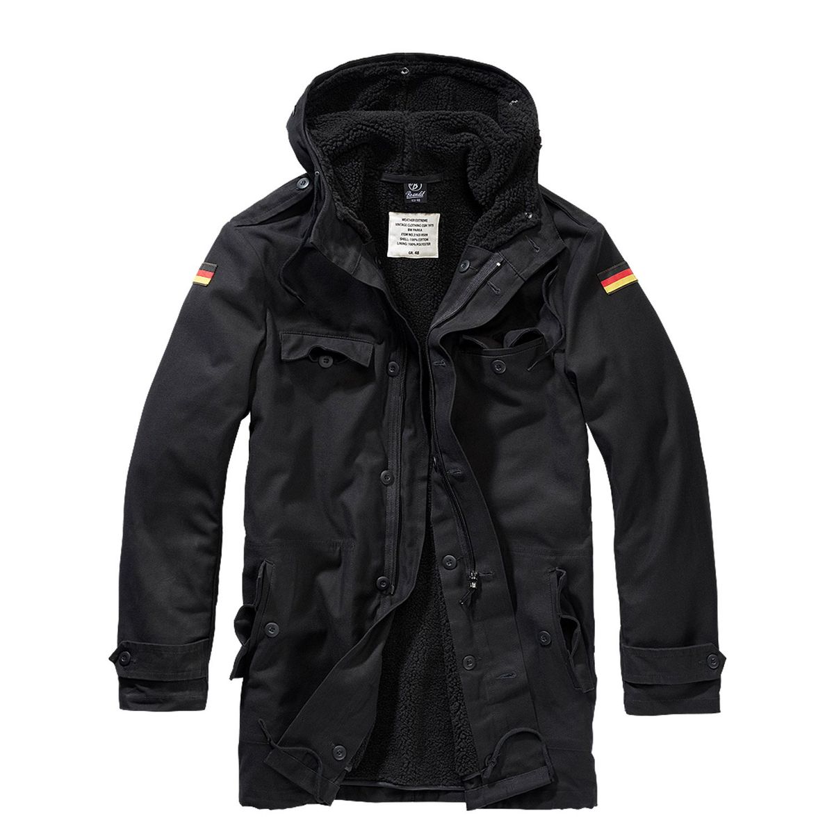 Brandit BW Parka Jakke m. Flag Sort