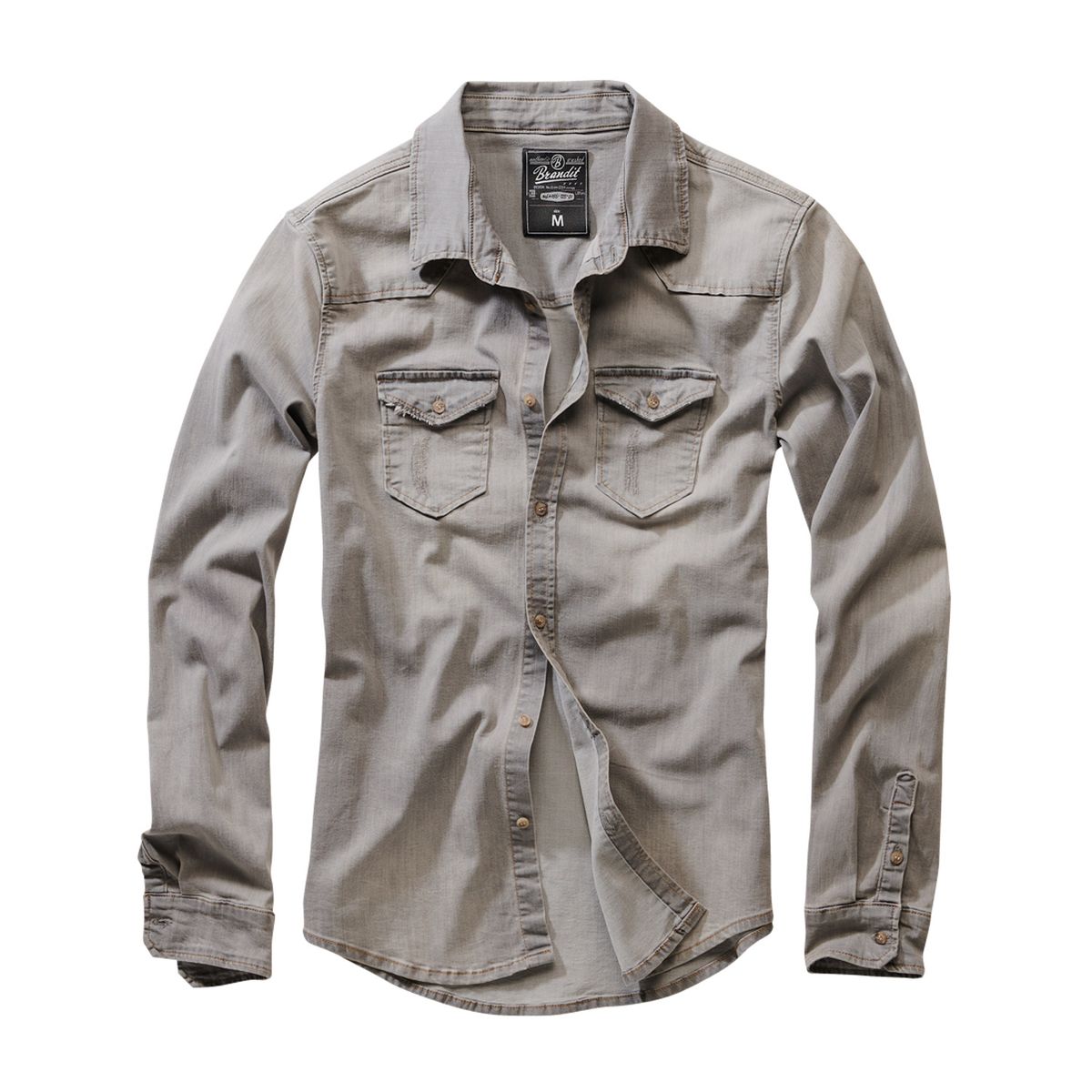 Brandit Riley Denim shirt Grey Denim