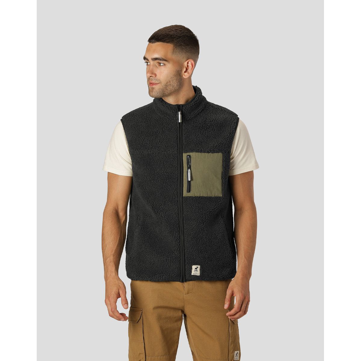 Fat Moose Hugh Fleece Vest Sort