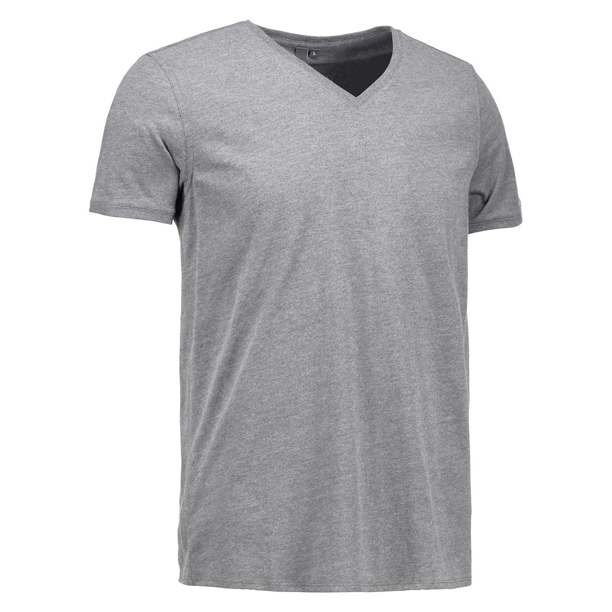 ID Klassisk V-Neck T-Shirt Grå Melange