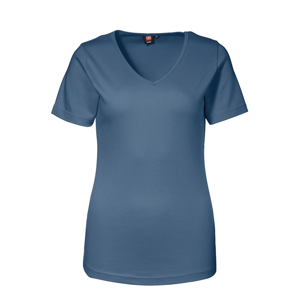 ID Feminin V-hals T-Shirt Indigo Blå