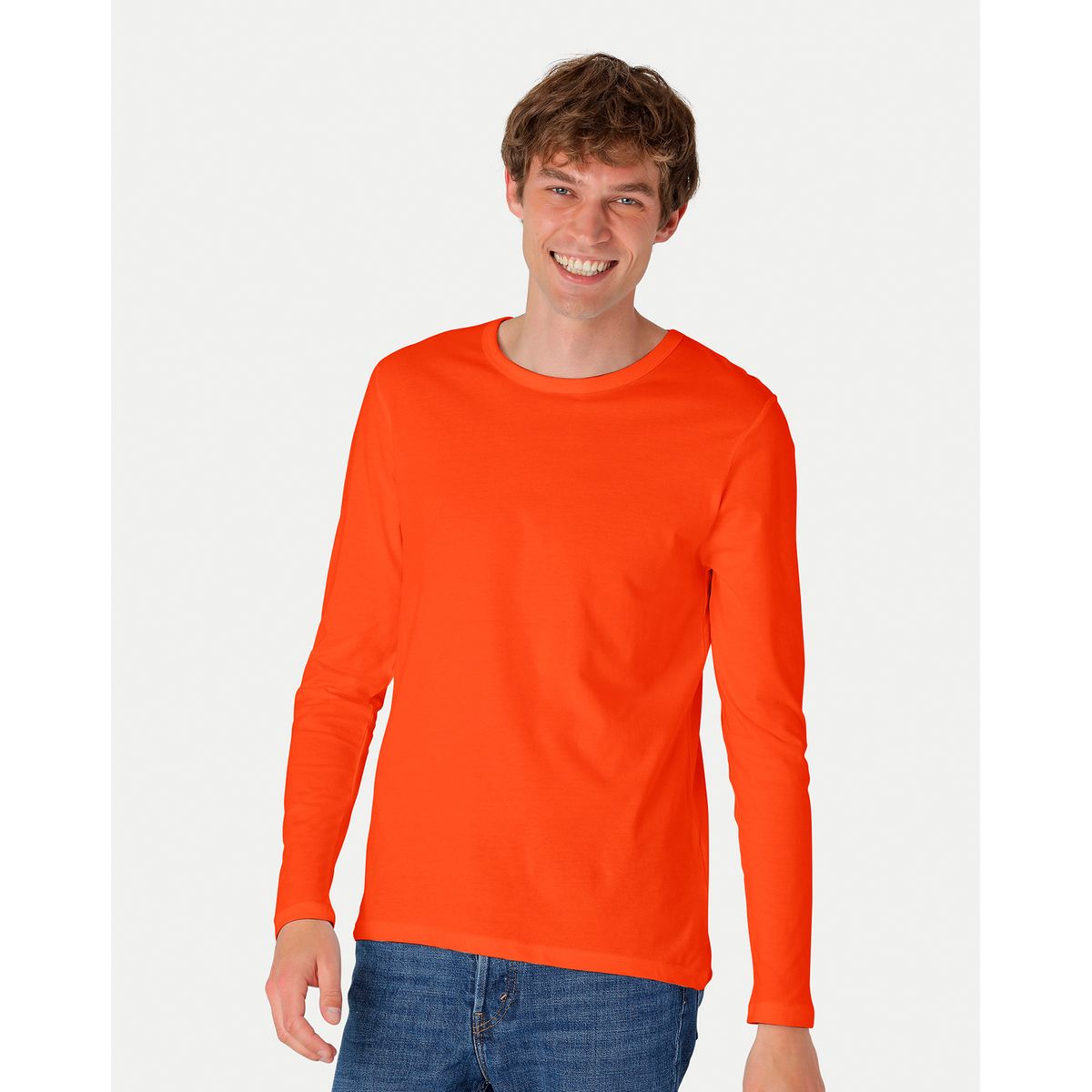 Neutral Langærmet T-Shirt Orange