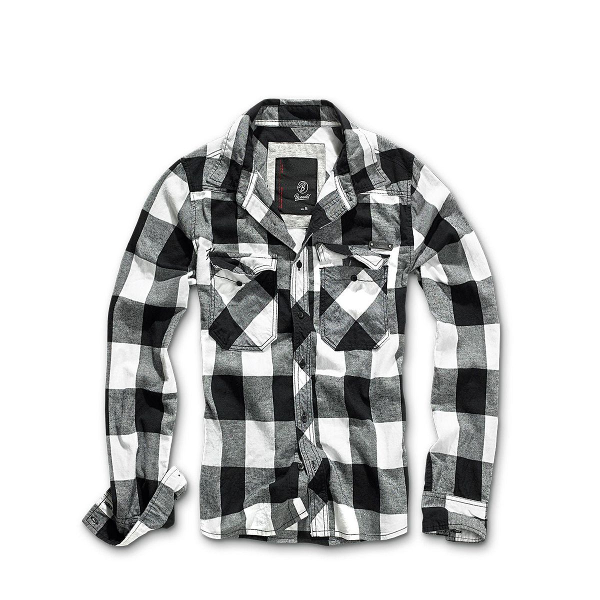 Brandit Check Shirt Black / white checkered