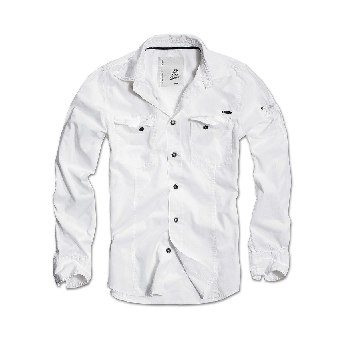 Brandit Slim Fit Vintage Shirt White