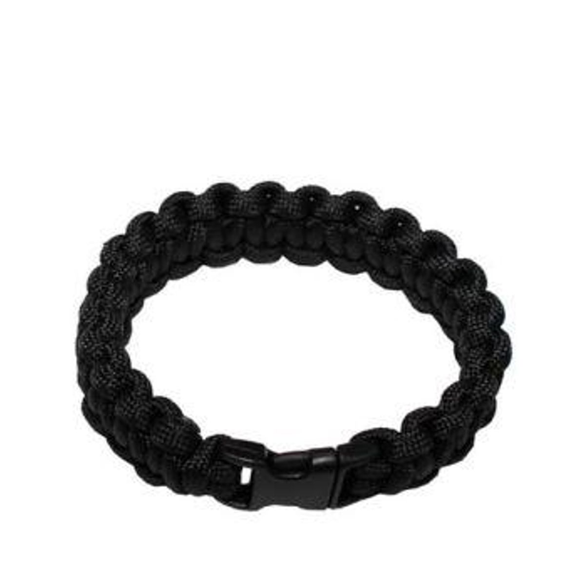 MFH Paracord Armbånd m. lille klikspænde - 1,9 cm bred Sort