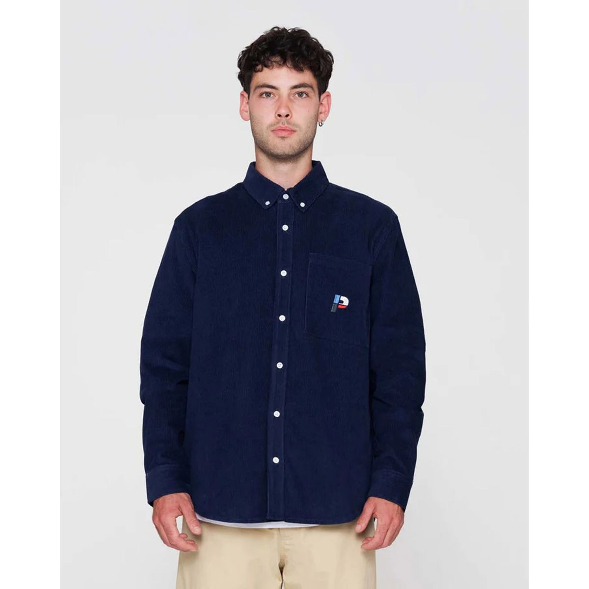 Parlez Quest Cord Shirt Navy