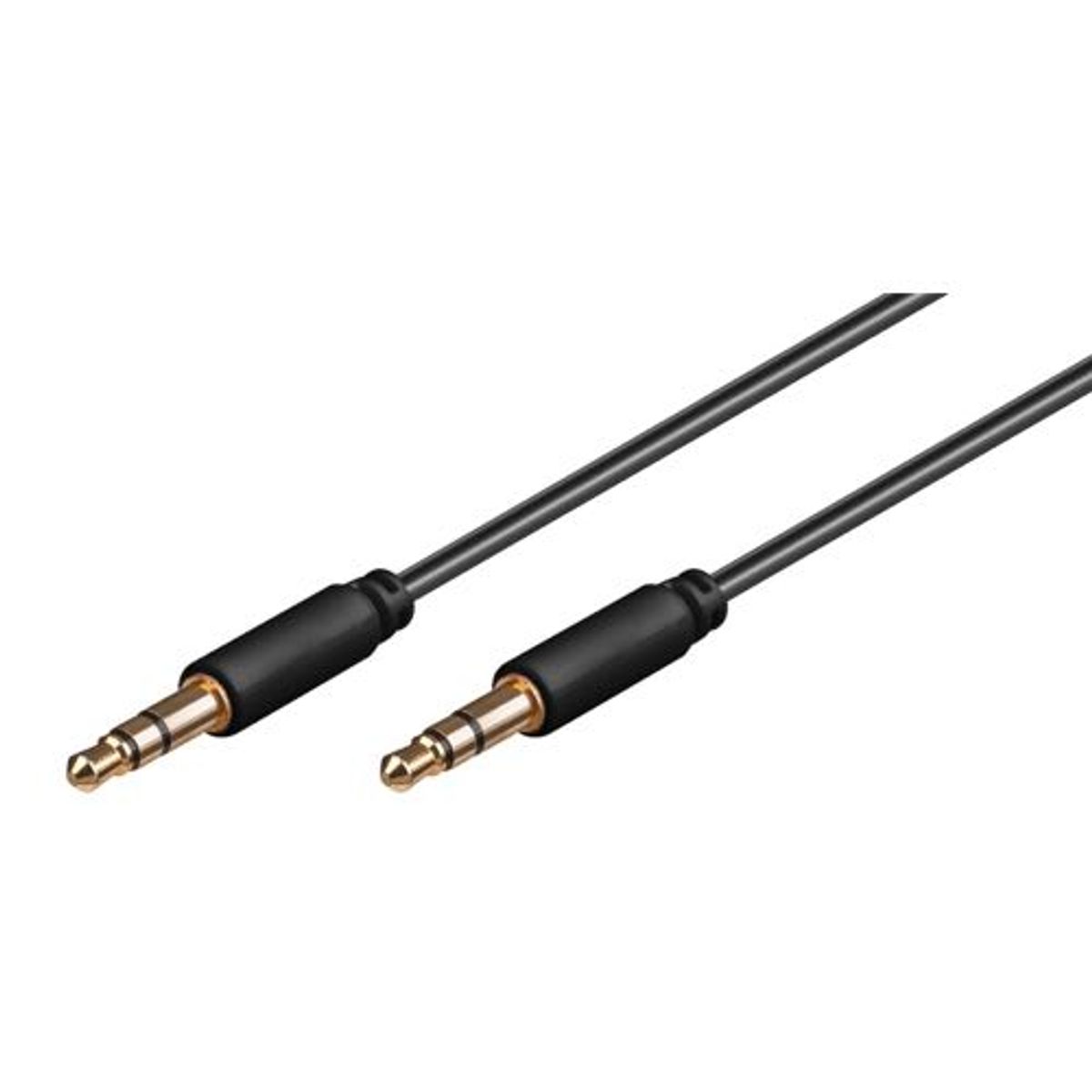 Goobay - Slim Minijack Stereo Audio kabel (3,5mm) (Han-Han) (Sort) - 3,0 m