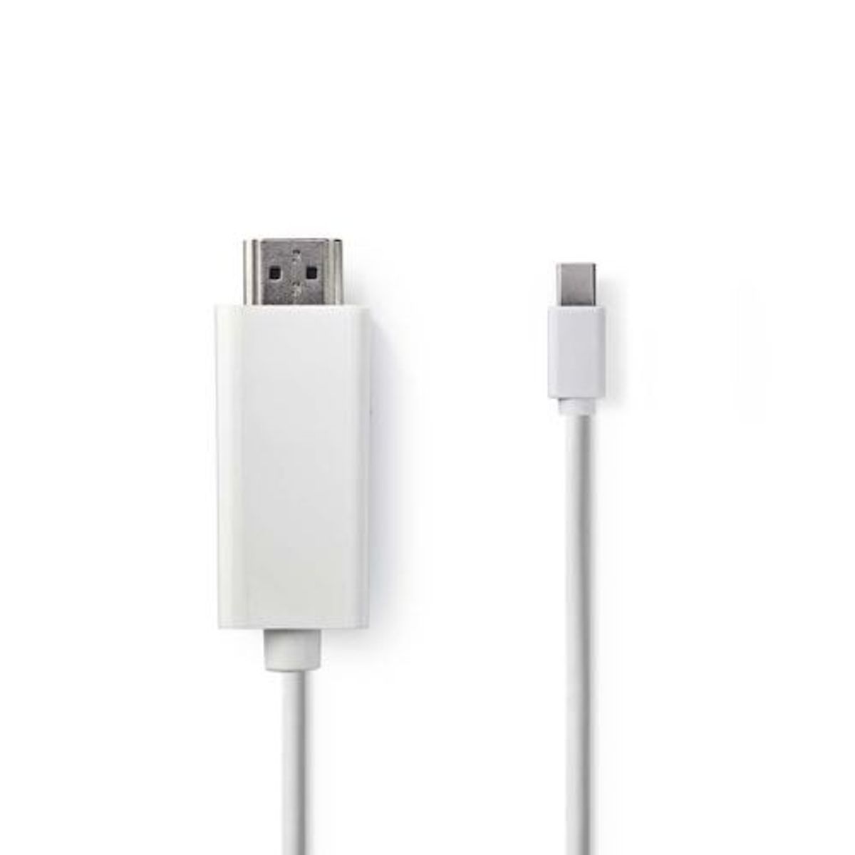 Nedis - Mini DisplayPort (han) 1.2 til HDMI (Hvid) - 4K@30Hz - 2,0 m