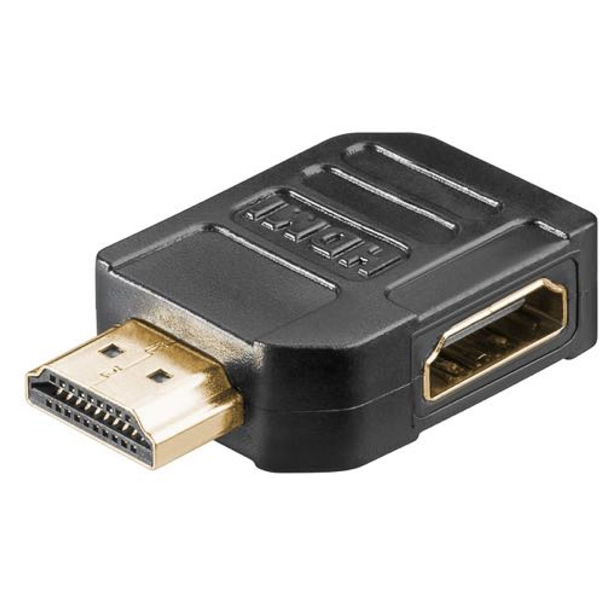 Goobay - HDMI højre vinklet adapter (Han-Hun) (Sort) - 0,1 m