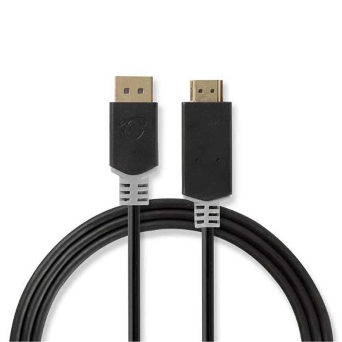 Nedis - DisplayPort 1.2 til HDMI 2.0 (Han-Han) (Anthracite) - 4K@60Hz - 2,0 m