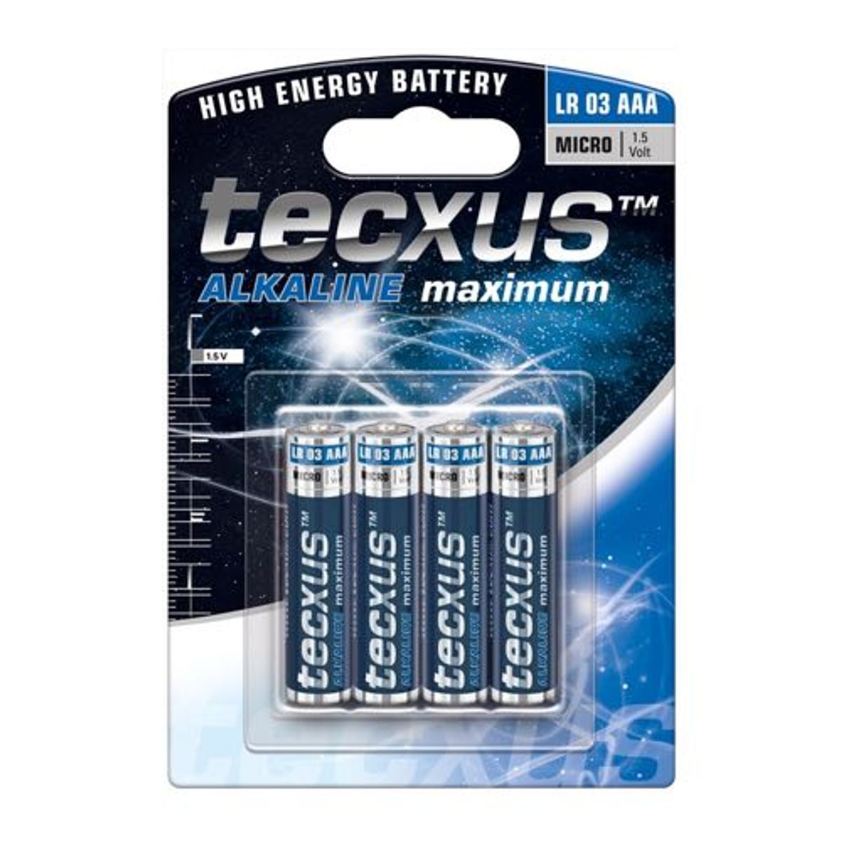 Tecxus - AAA - 4 stk - Alkaline maximum (1.5V)