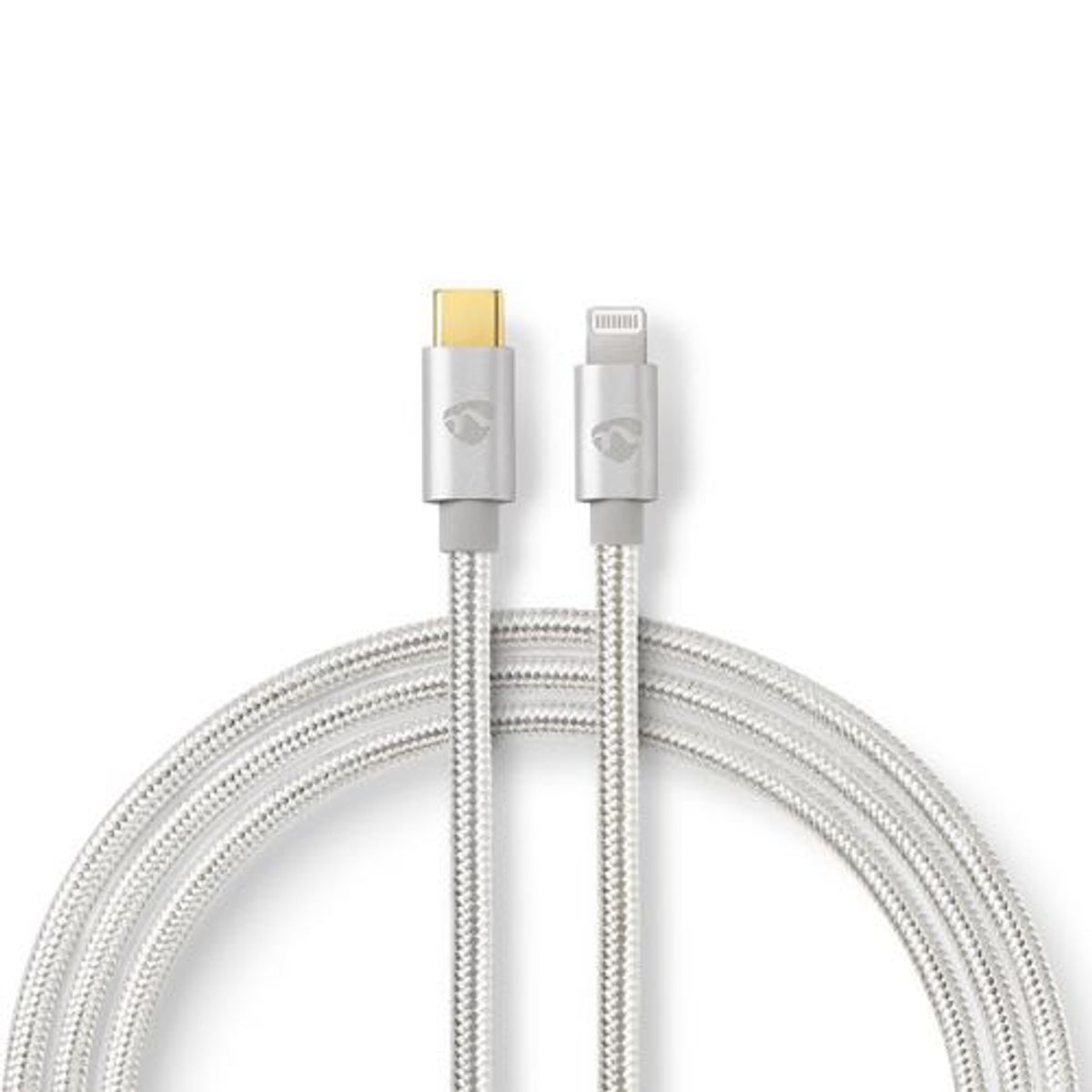 Nedis - USB-C kabel Apple MFi certified (2A/18W) (USB-C / Apple Lightning) (Han-Han) (Aluminium/Sølv) - 2,0 m