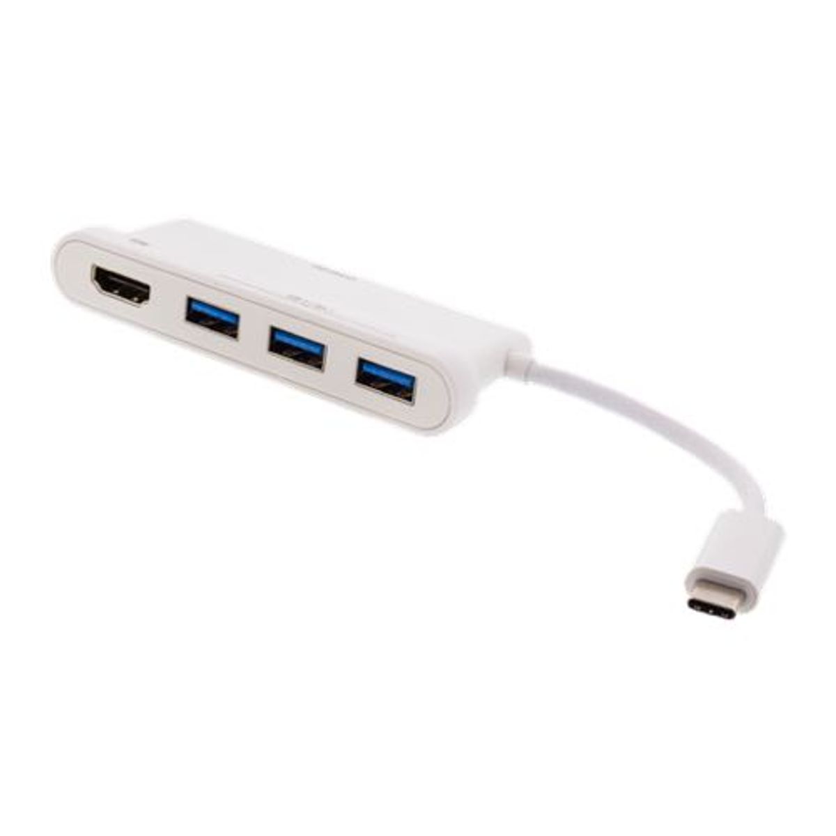 Deltaco - USB-C Hub (USB-C / 3xUSB-A 3.0 / 1xHDMI )(Hvid) - 0,1 m