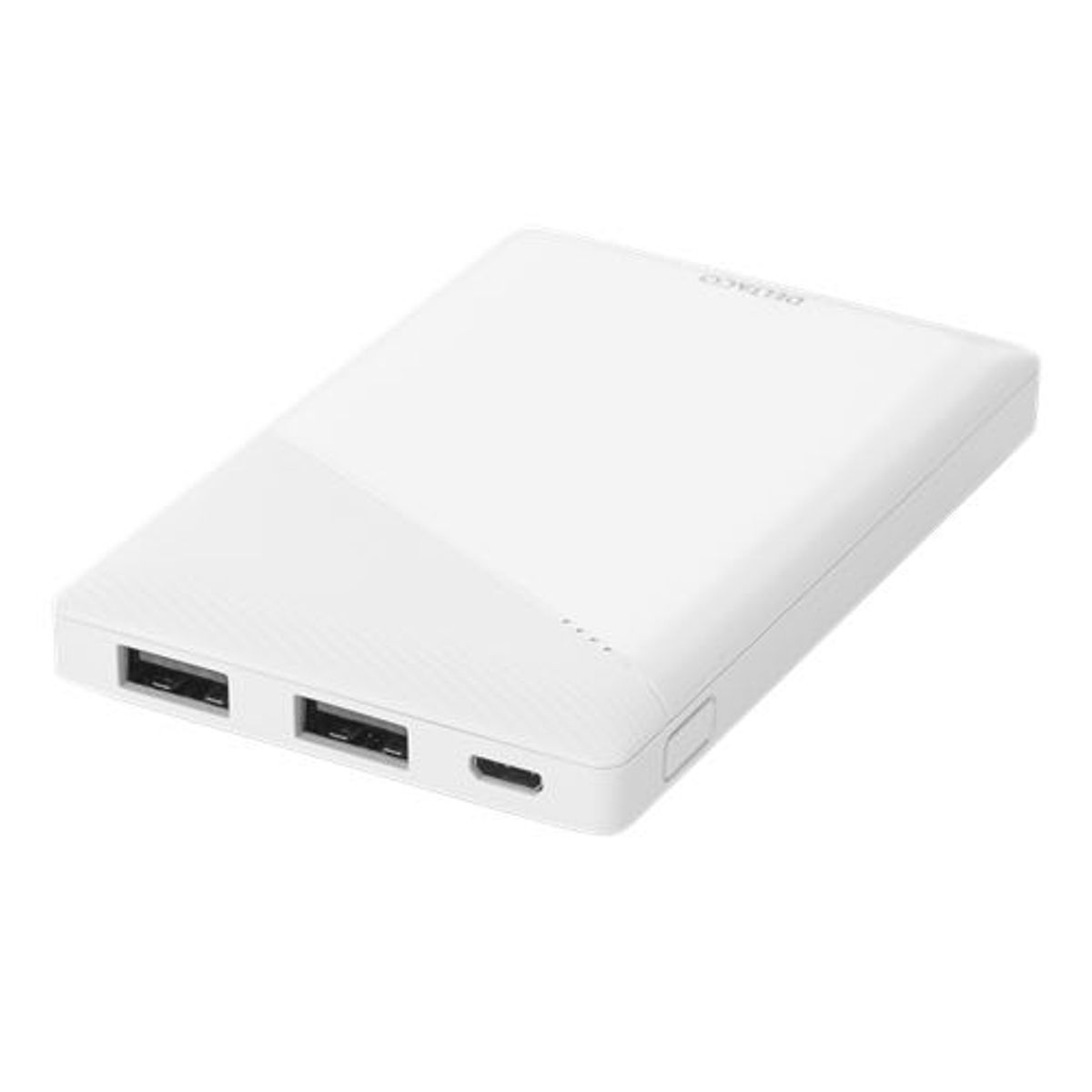 Deltaco - Powerbank (2xUSB A) - 5000 mAh - 2.1A/10.5W (Hvid)