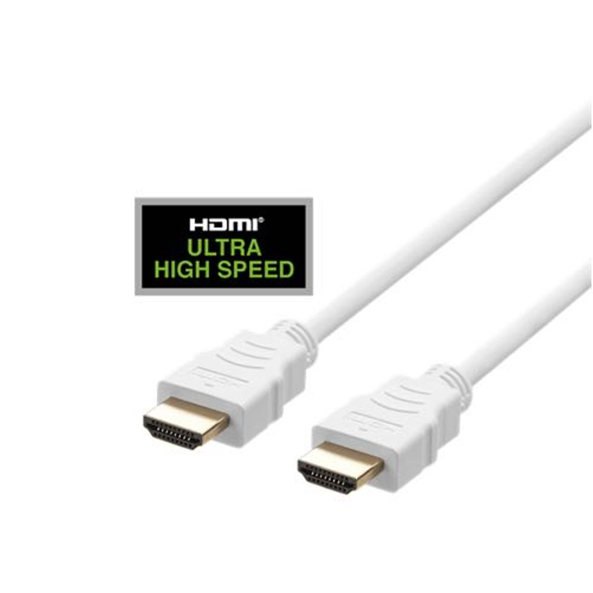 Deltaco - 2.1 HDR Ultra High Speed HDMI (Han-Han) (Hvid) - 8K@60Hz - 3,0 m