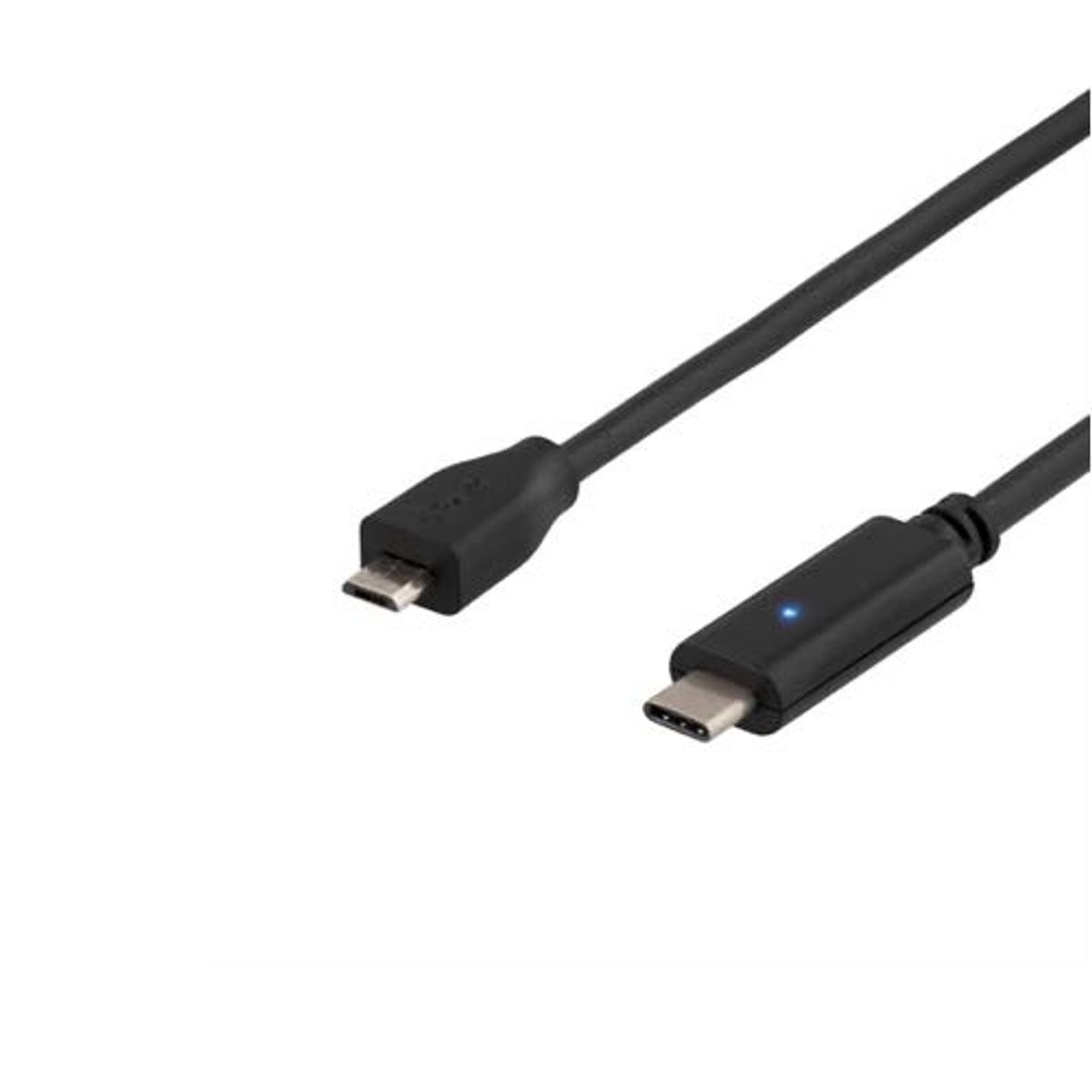 Deltaco - High Speed kabel (3.1 USB-C / 2.0 USB Micro-B) (Han-Han) (Sort) - 1,0 m