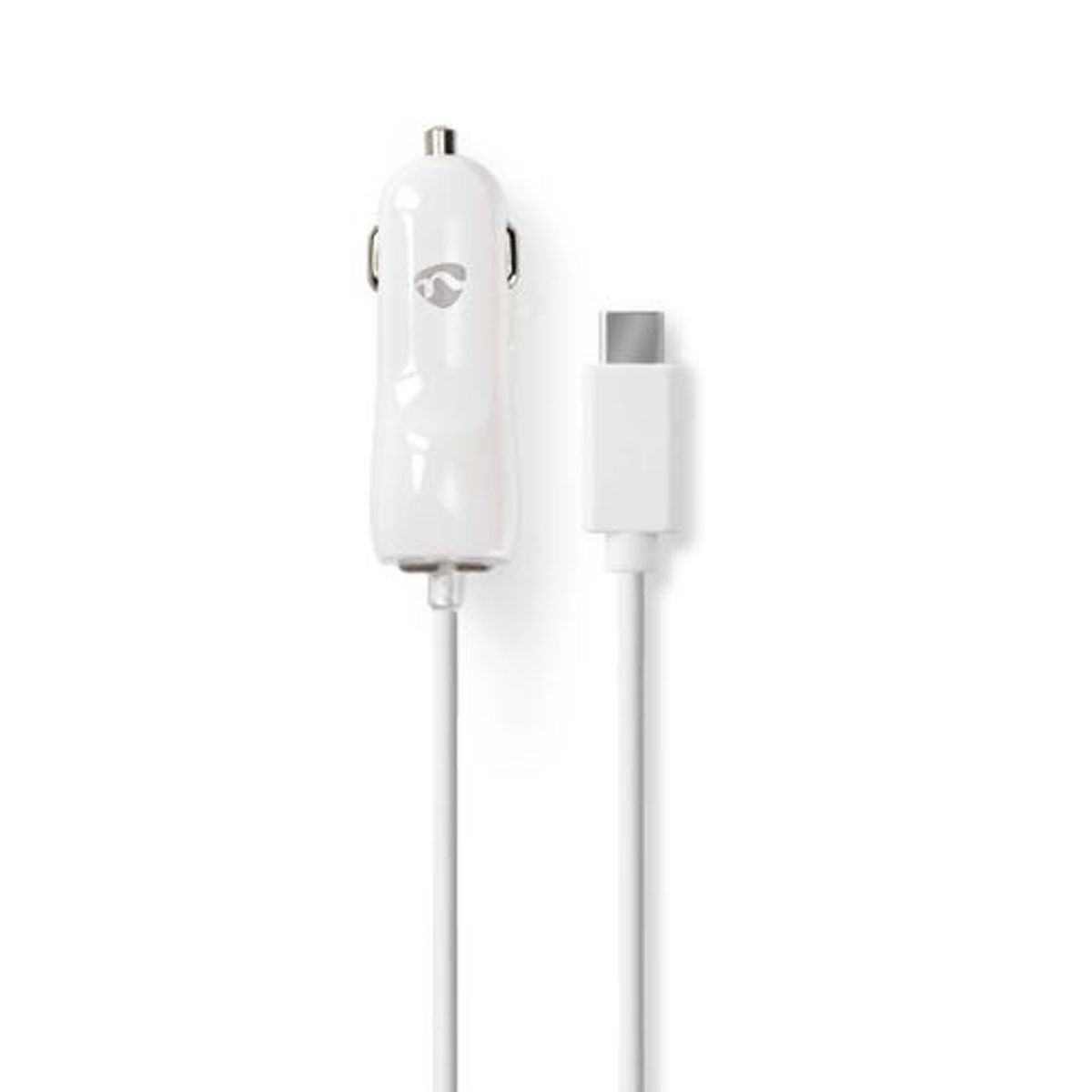 Nedis - Billader med kabel (1xUSB-C) (3.0A/15W) (Hvid) - 1,0 m