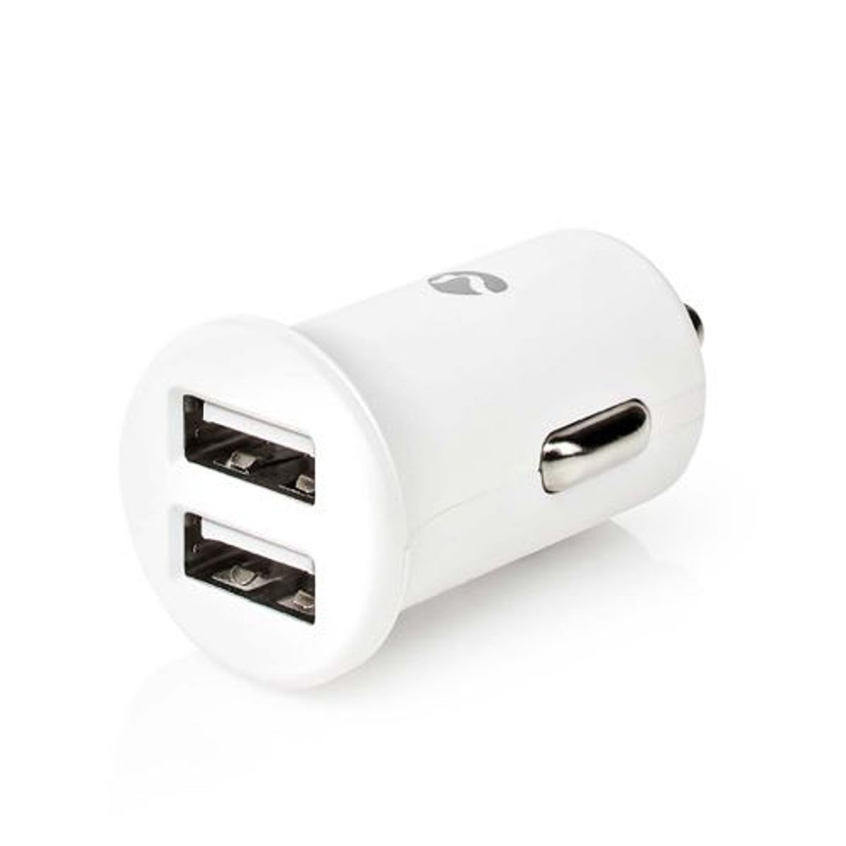 Nedis - USB billader (2xUSB-A) (2x2.4A/12W) (Hvid) - 0,2 m