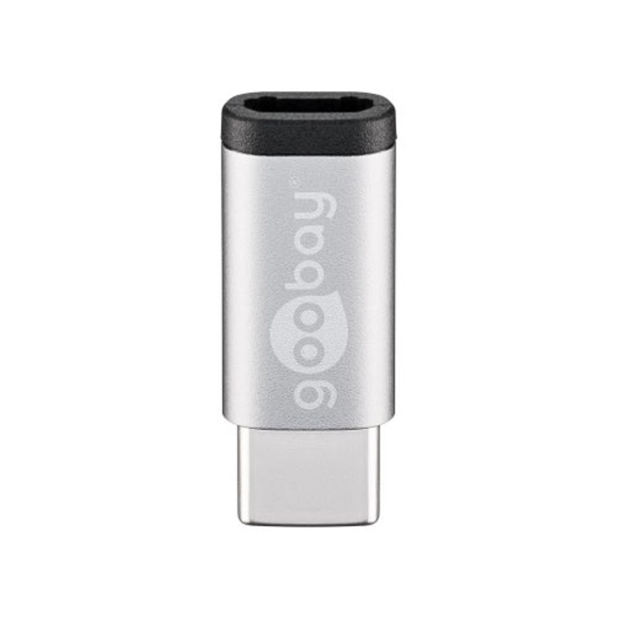 USB-C til USB 2.0 Micro-B adapter (han/hun) (Sølv) - 0,1 m - Goobay