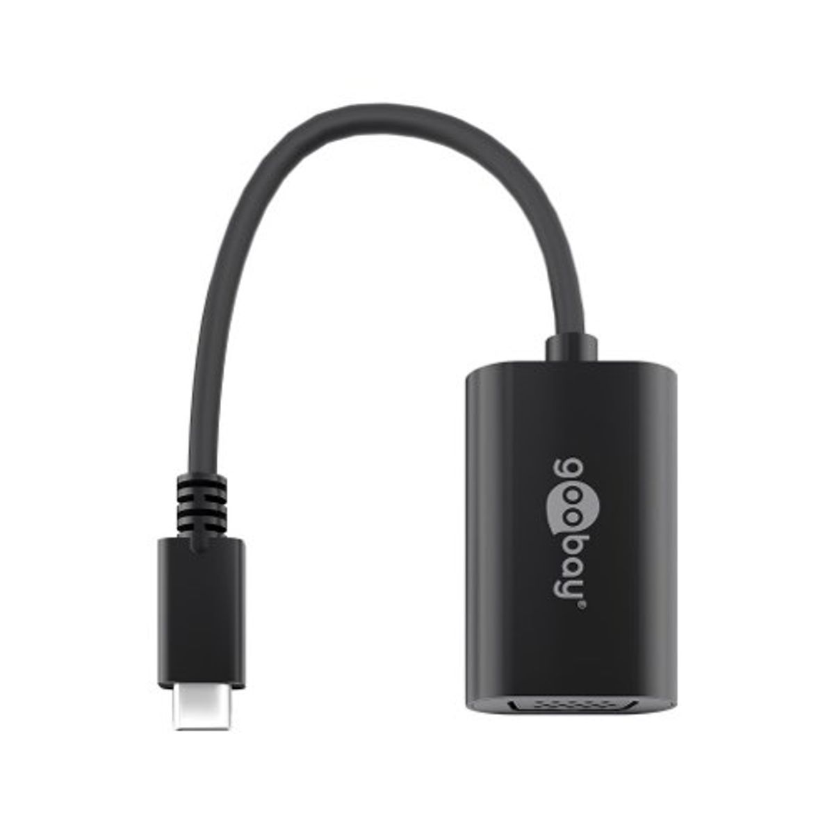 Goobay - USB-C til VGA adapter (han/hun) (2K@60Hz) (Sort) - 0,2 m