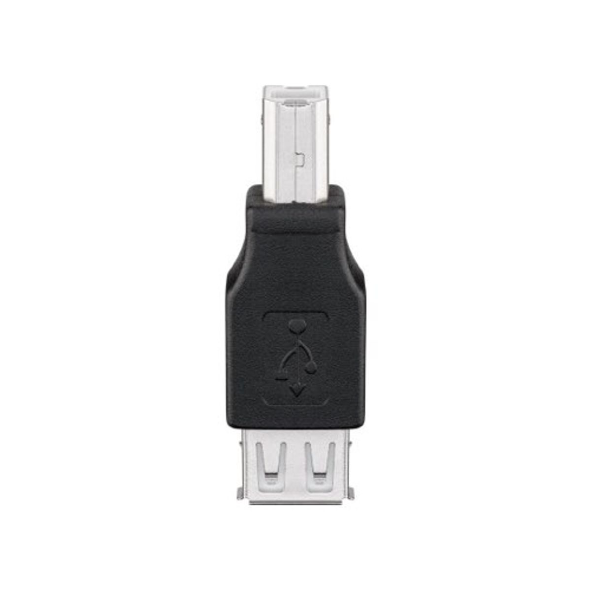 USB-B til USB-A adapter (han/hun) (Sort) - 0,1 m - Goobay