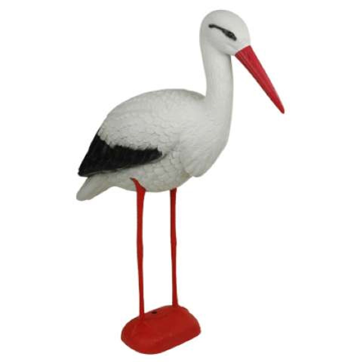 Stork skræmmefugl H78cm hvid plast