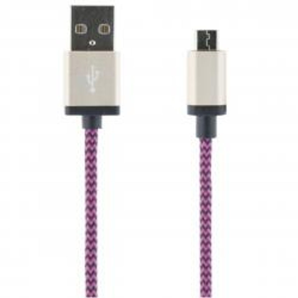 Streetz Usb Sync Charger Cable Cloth Covered Usb A Usb Microb 1m Lilla - Ledning