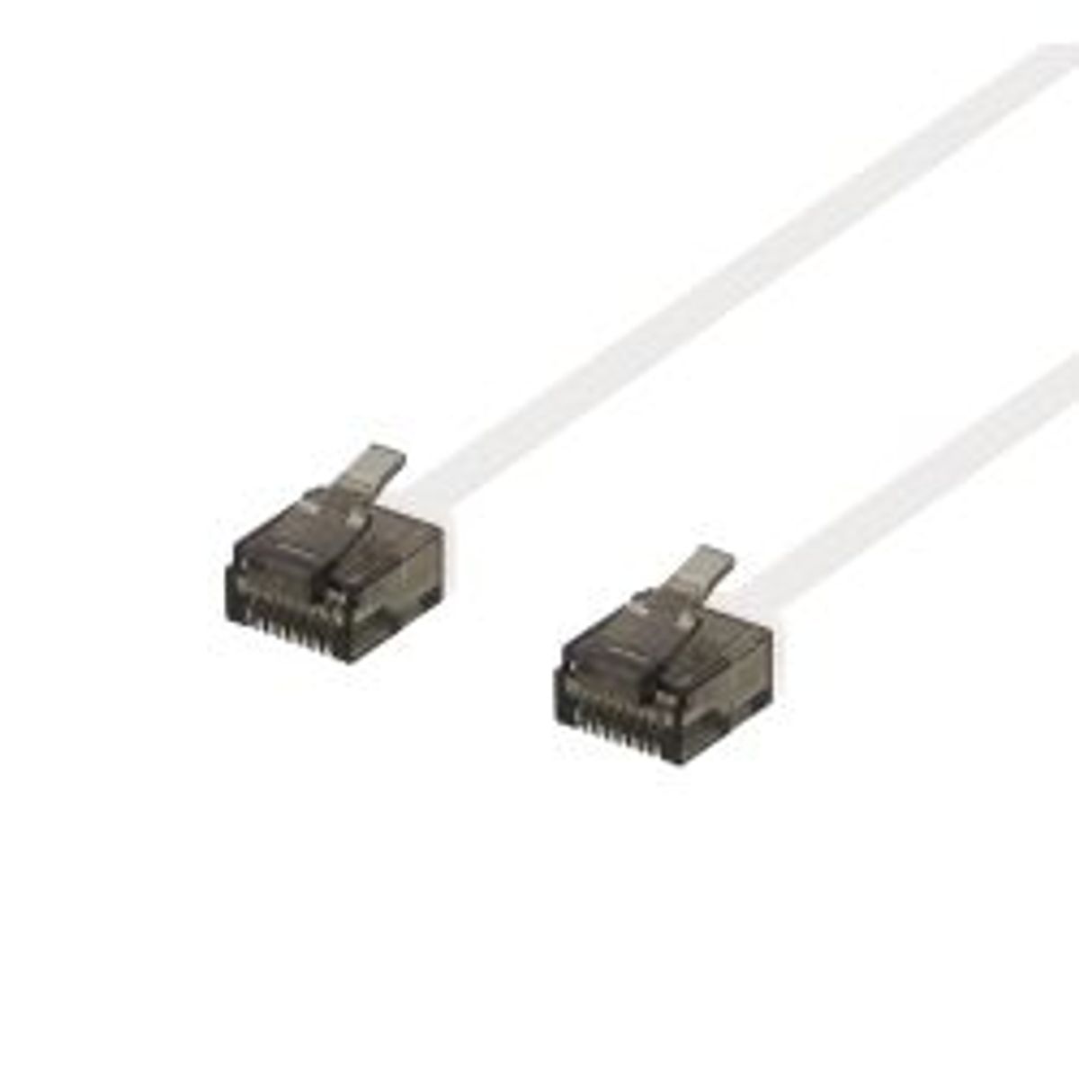 Deltaco U/utp Cat6a Patch Cable, Flat, 1.5m, 1mm Thick, White - Ledning